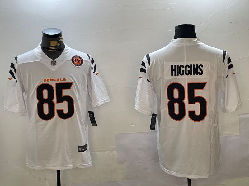 Men Cincinnati Bengals #85 Higgins White Second generation 2024 Nike Limited NFL Jersey style 1->cincinnati bengals->NFL Jersey